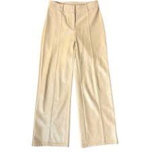 7 For All Mankind Cream Wide Leg Pants